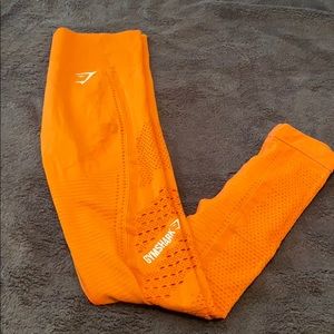 Gymshark Flawless Knit Leggings- Orange